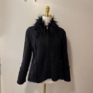 Y2K Maryland Fuzzy Jacket Size Women's Small